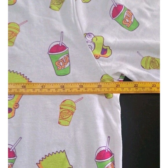 The Simpsons Bart Squishee T-Shirt Men’s Large White All Over Print Slurpee - Picture 6 of 6